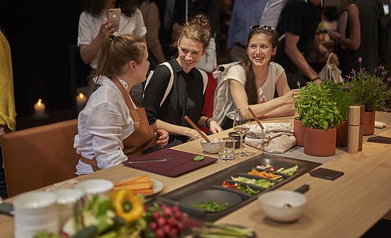 Reception of visitors during the entire day of Salone del Mobile